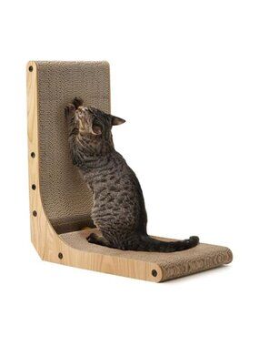 Cat Scratcher Cardboard L Shape Cat Scratch Pad Lounge Bed Furniture Saver